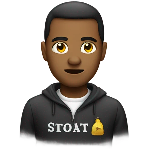 Criminal in a google shirt emoji