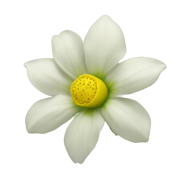 Yellow flower with green sepals inside  emoji