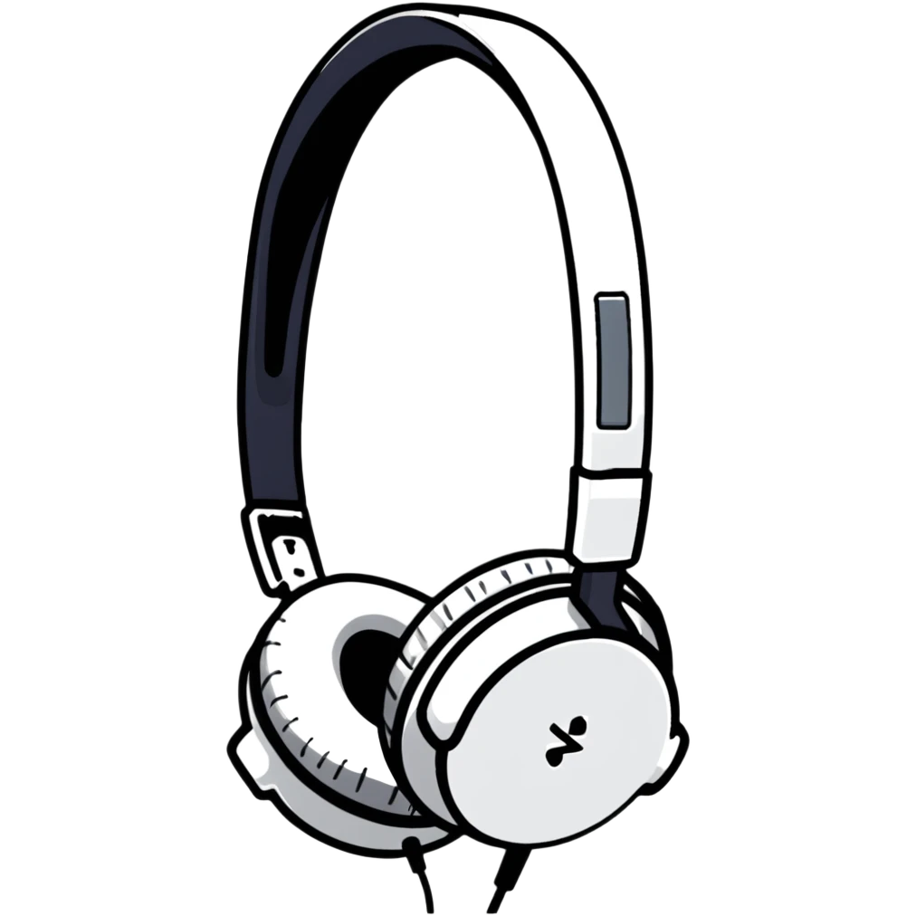 Premium white Sony headphones with large ear cups and sleek modern design emoji