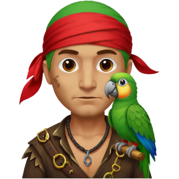 pirate and parrot emoji