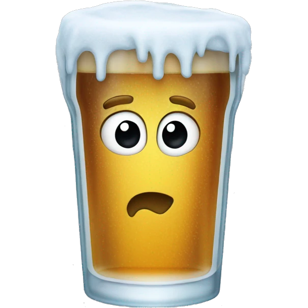 a frosty empty pint glass emoji