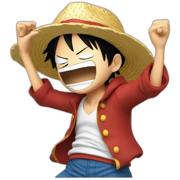Luffy who makes a dab emoji