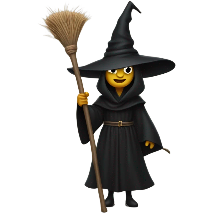 Witch all black emoji