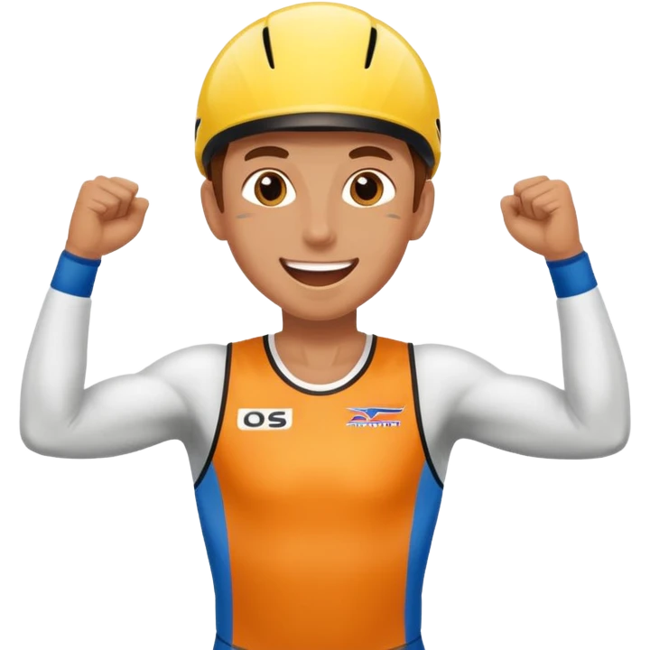 Person Winning a race SUPER happy emoji