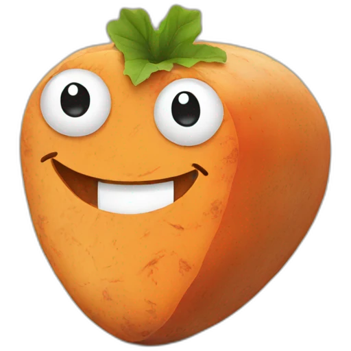 Sweet potato in love emoji