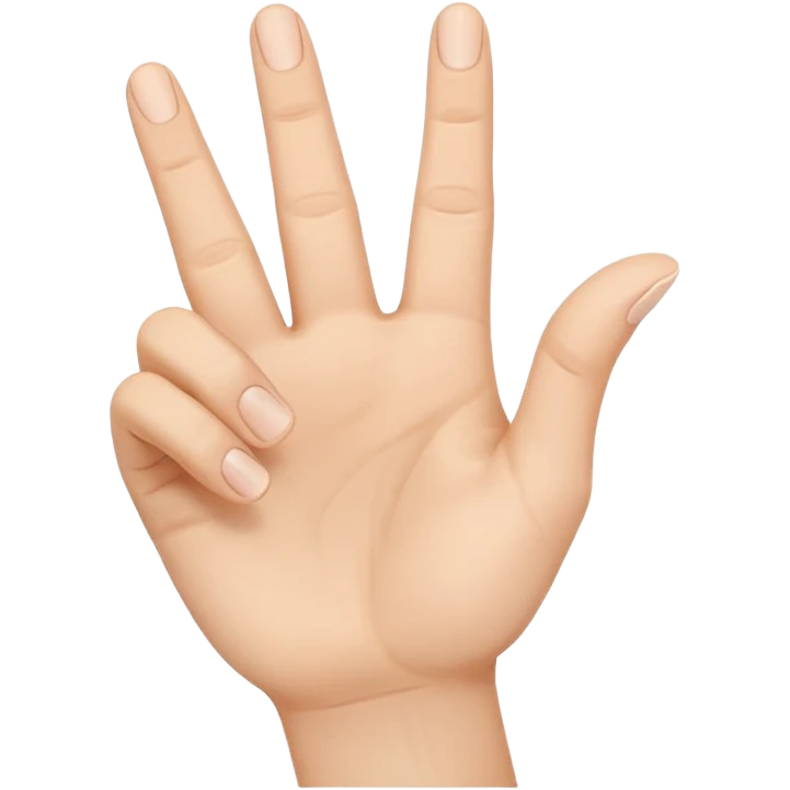 ASL symbol for the number 7 emoji
