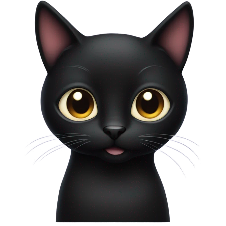 black cat with heart eyes  emoji