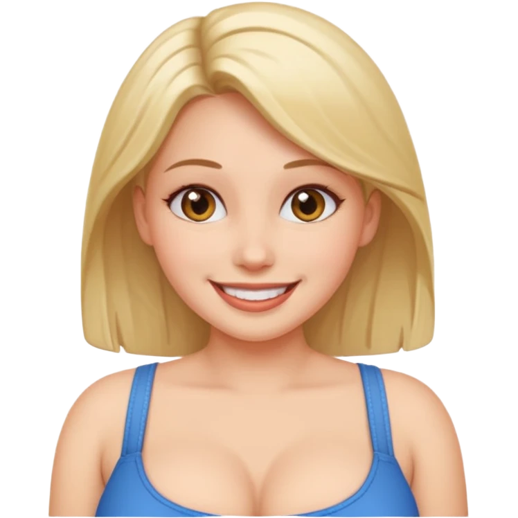 naked girl. big boobs emoji