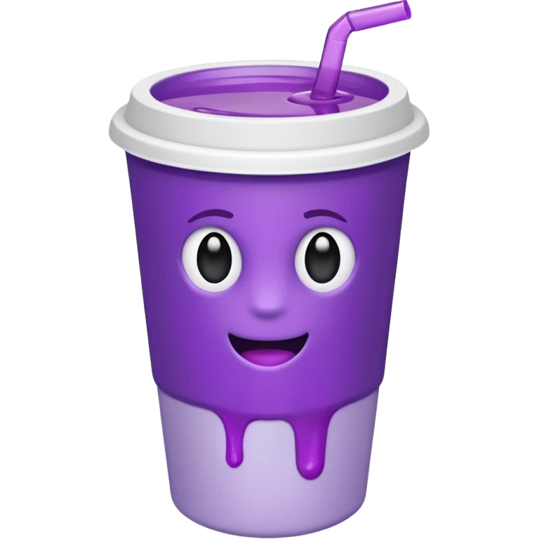 ios styrofoam cup with purple liquid inside no straw emoji