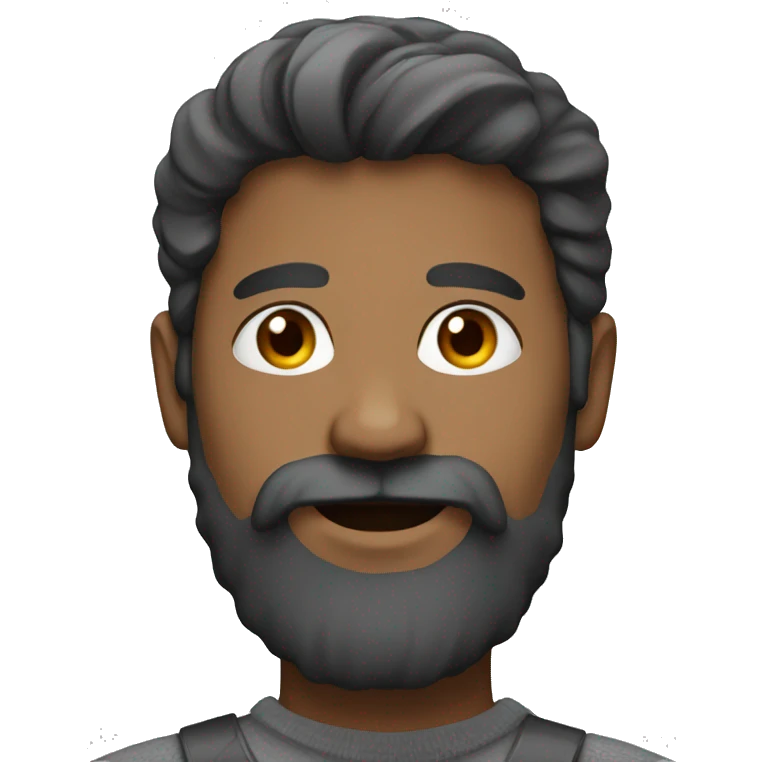 male portrait with beard emoji
