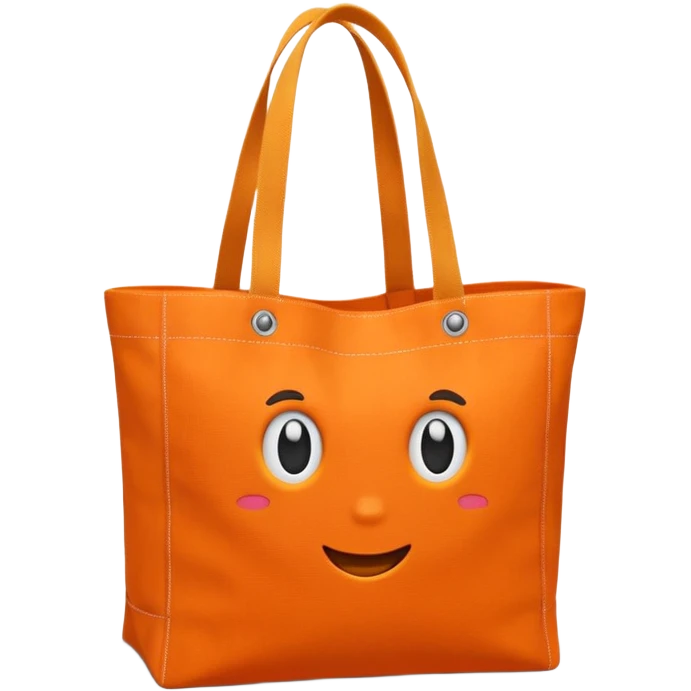 Reusable orange Tote Bag emoji