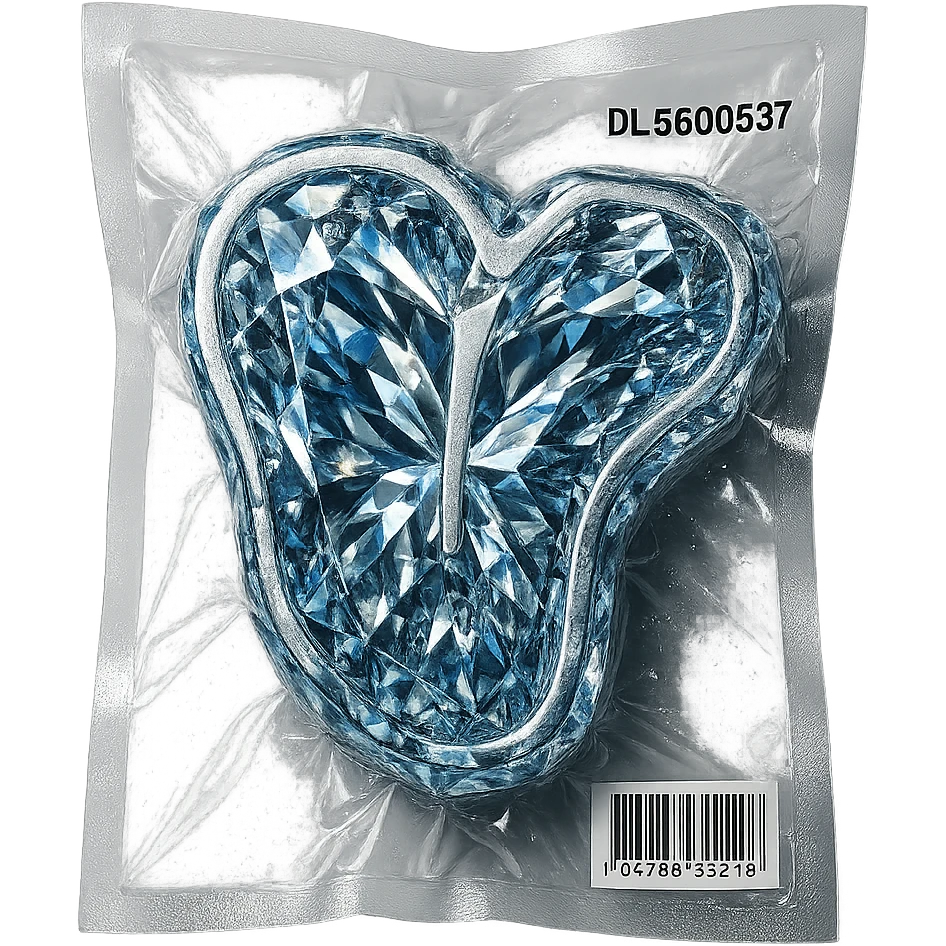 meat steak made of diamond, glossy and puffy, vacuum-sealed style emoji