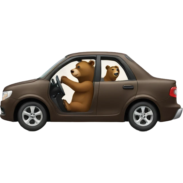 Bear driving  emoji