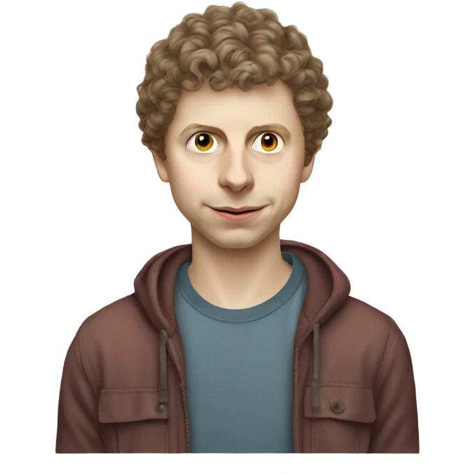 michael cera being shy portrait  emoji
