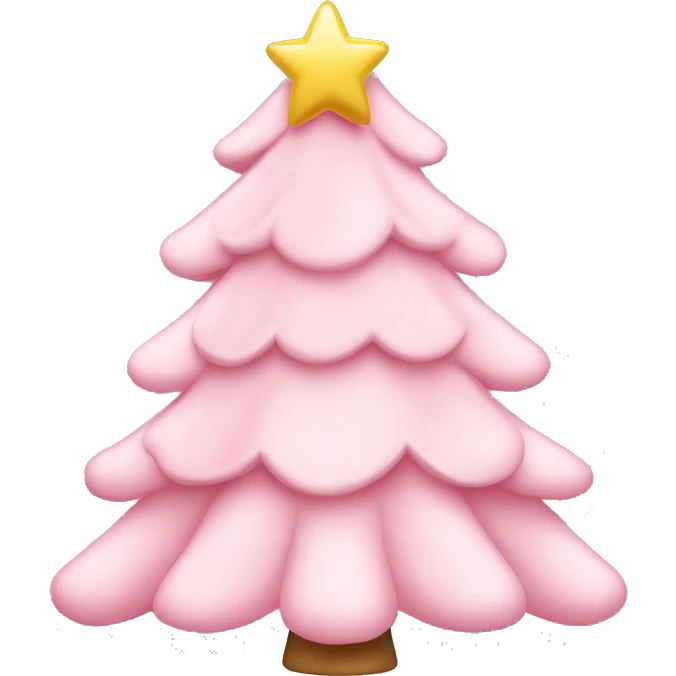 Light Pink Christmas tree with bows emoji