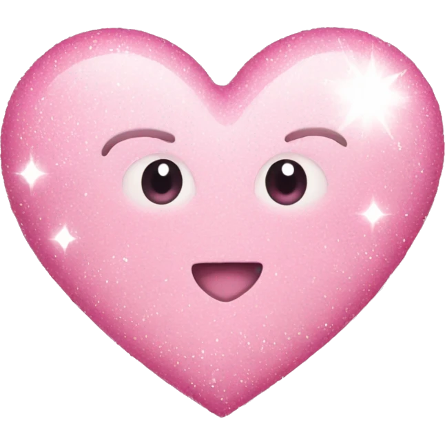 Light pink heart with sparkles  emoji