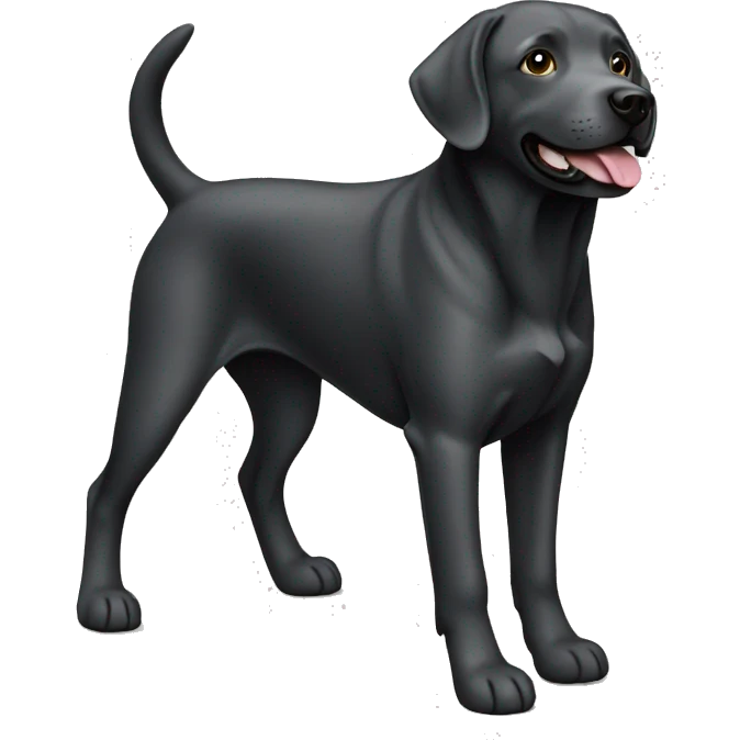 Charcoal Labrador retriever  emoji