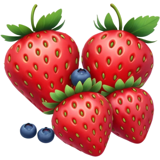 Strawberry and blueberry together  emoji