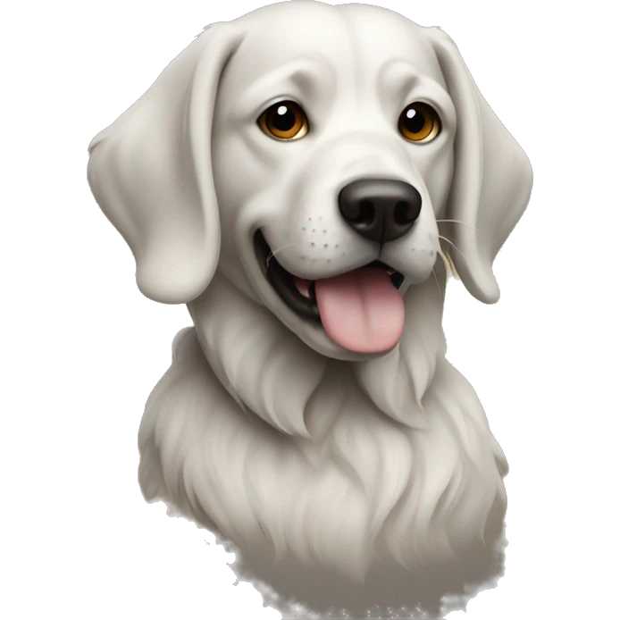 Dog renaissance with smoke emoji
