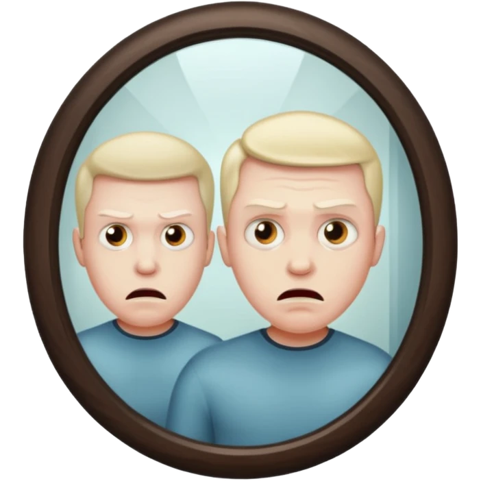 Killer behind man on mirror emoji