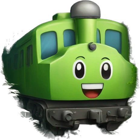 the train is overgrown with grass, moss and mushrooms

 emoji