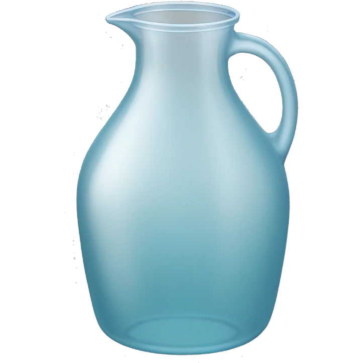 transparent plastic jug no handle emoji