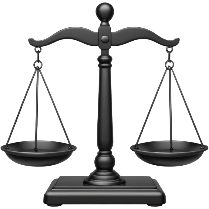 A line drawing of a balance scale. emoji