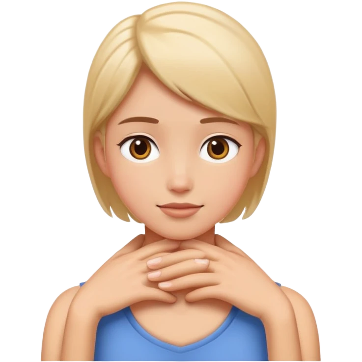 Person with arms on neck emoji