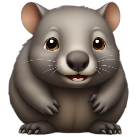 Wombat sitting up emoji