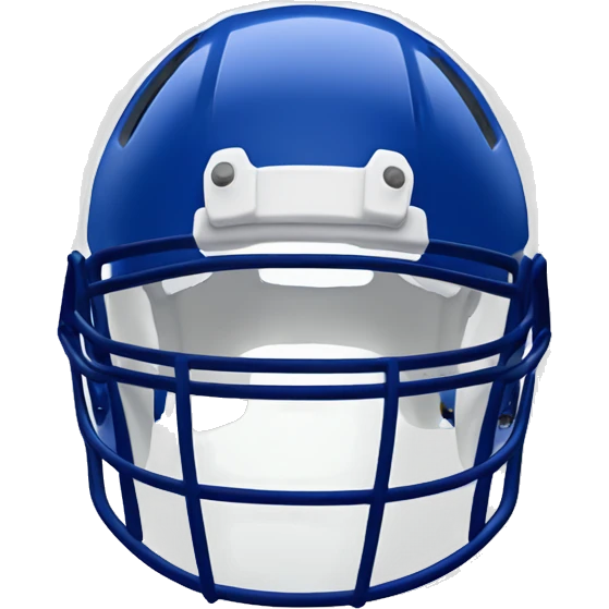white speedflex football helmet with blue face mask and visor emoji