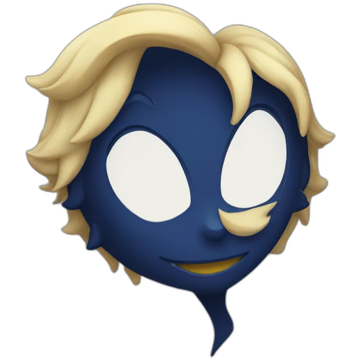 Chat noir bleu  emoji