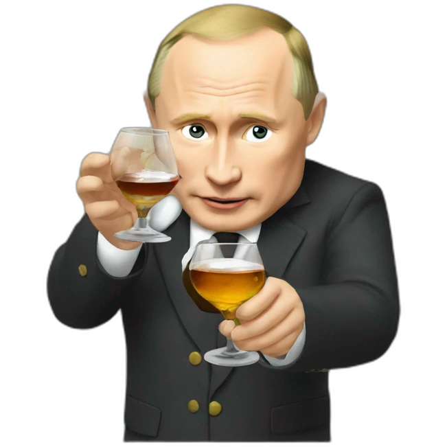 Putin drinking Kizlyar brandy emoji