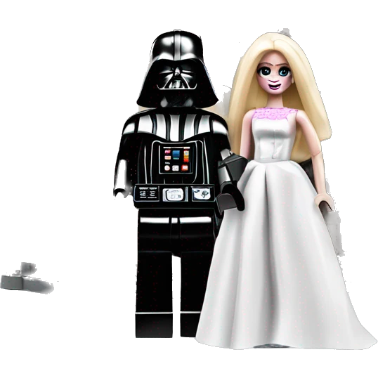 Lego Darth Vader and Barbie’s very dusty old disturbing disgusting ghostly haunted horror dream house mansion  emoji