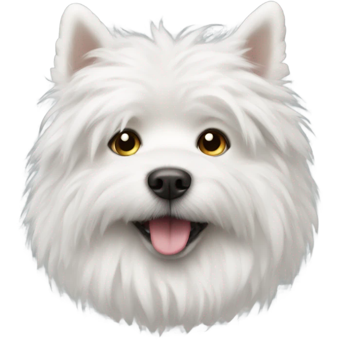 white fluffy dog emoji