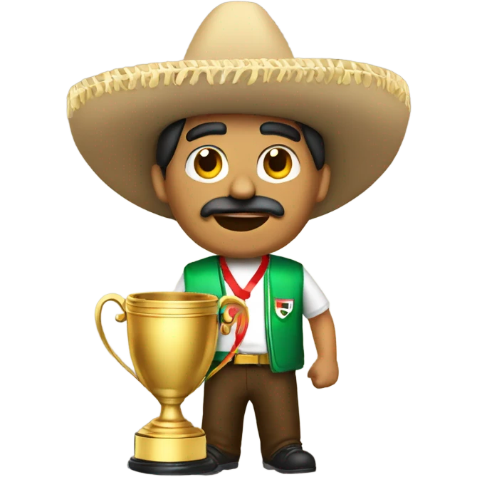 Mexican with trophy emoji