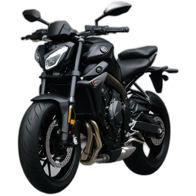 Yamaha MT-07 2019 black with akrapovic exhaust emoji
