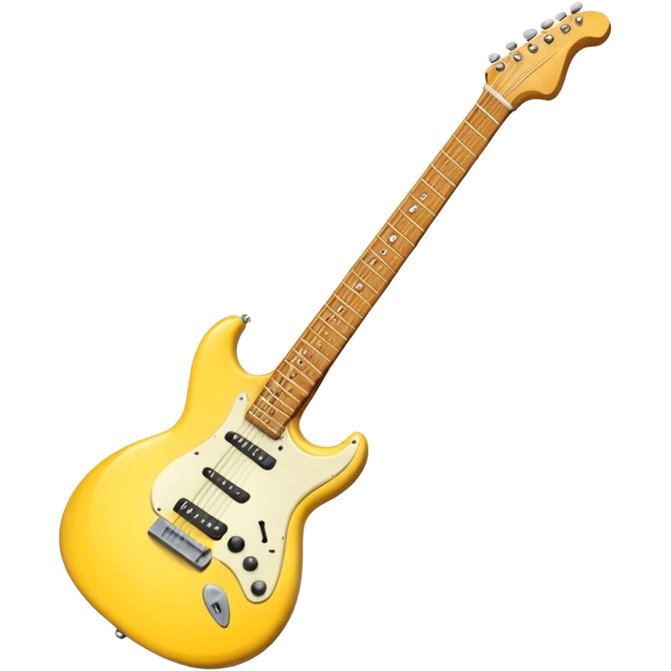 Yellow electric guitar emoji