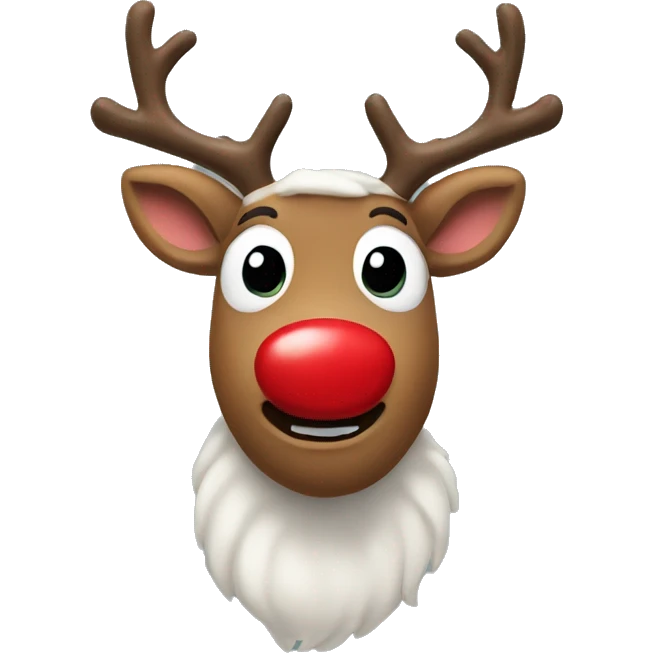 Red nosed reindeer  emoji