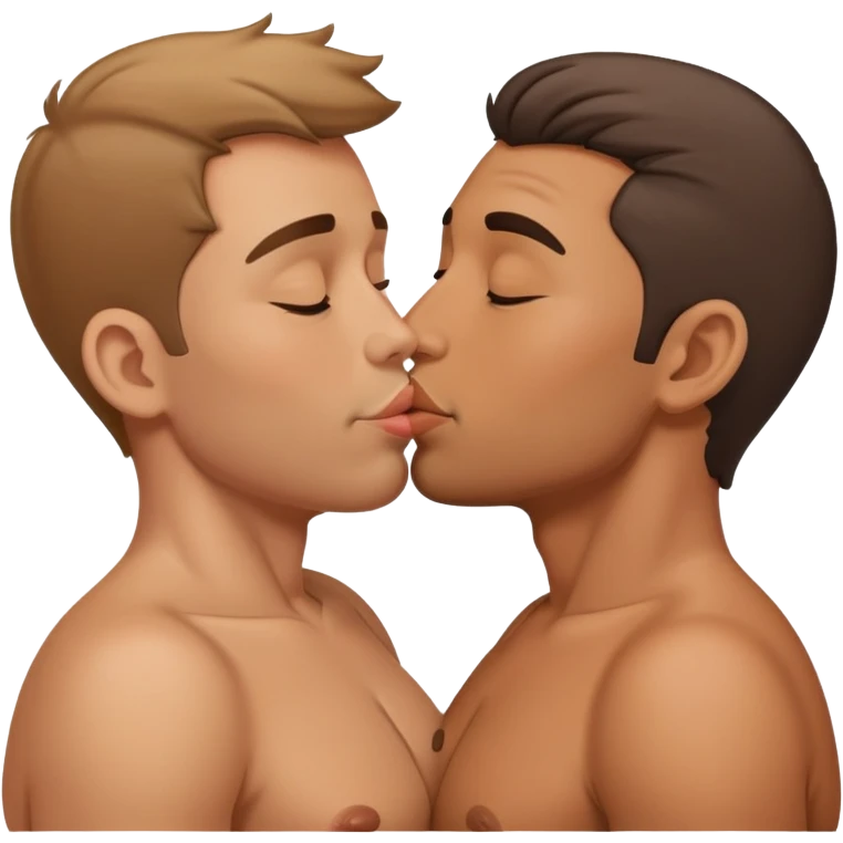 Pregnant man kissing man emoji