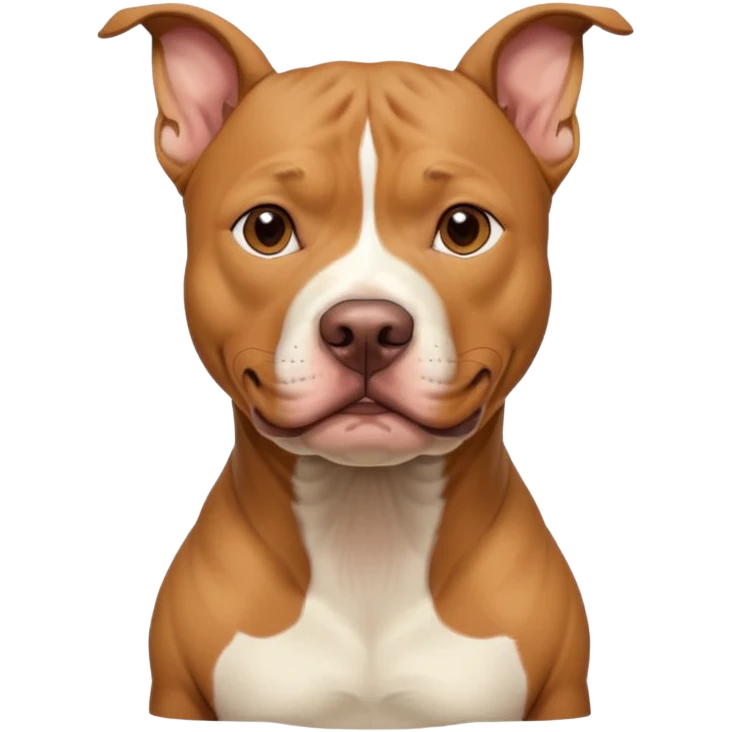 Tan Pit bull with natural ears male  emoji