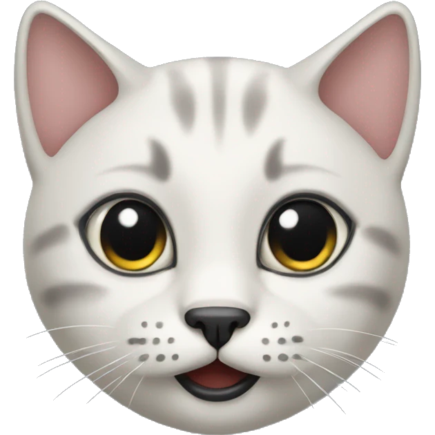 Cat with a black mouth emoji