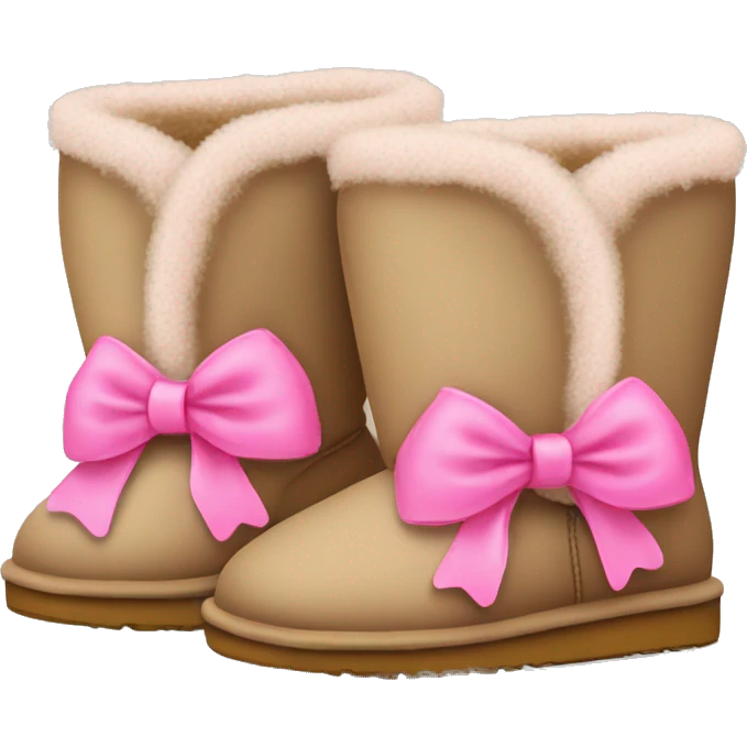 Uggs with pink bows emoji
