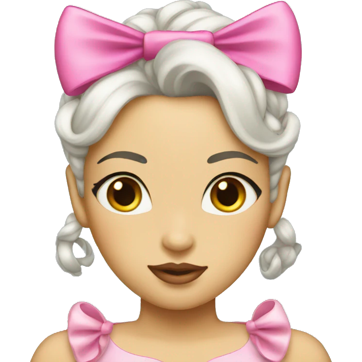 Coquette with pink bows emoji