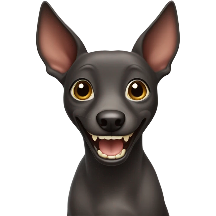 a xoloitzcuintle smiling emoji