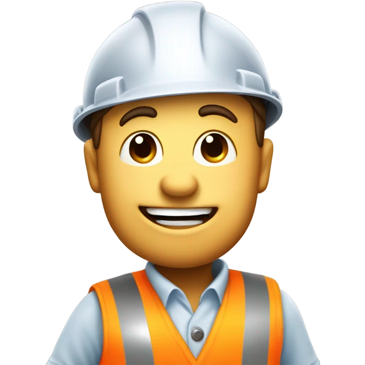 Dodgy builder holding a chocolate chip cookie emoji
