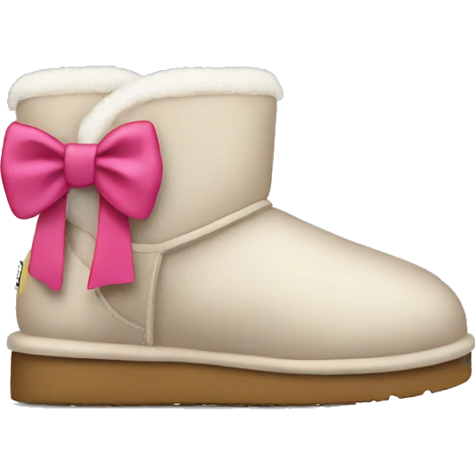 Uggs with bow on the back of them emoji