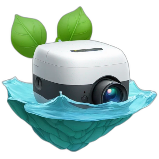 small-leaf-floating-on-water-block-and-security-ptz-camera-behind emoji