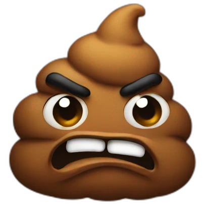 Angry poo emoji