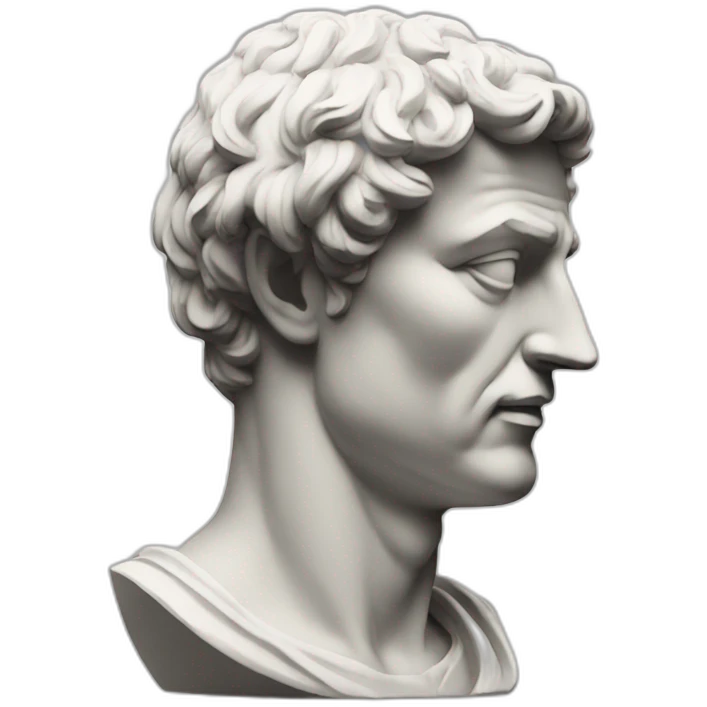 Stoic statue only with head emoji emoji