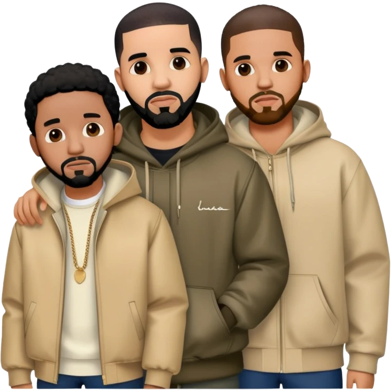 drake,kendrick lamar,j cole emoji